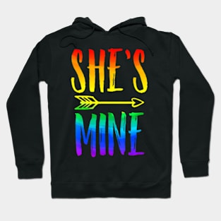 LGBT Pride She's Mine I'm Her Lesbian Couple Hoodie